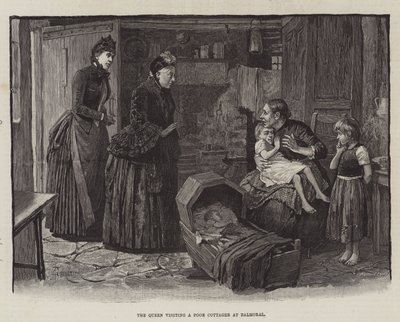 The Queen visiting a Poor Cottager at Balmoral by Amedee Forestier